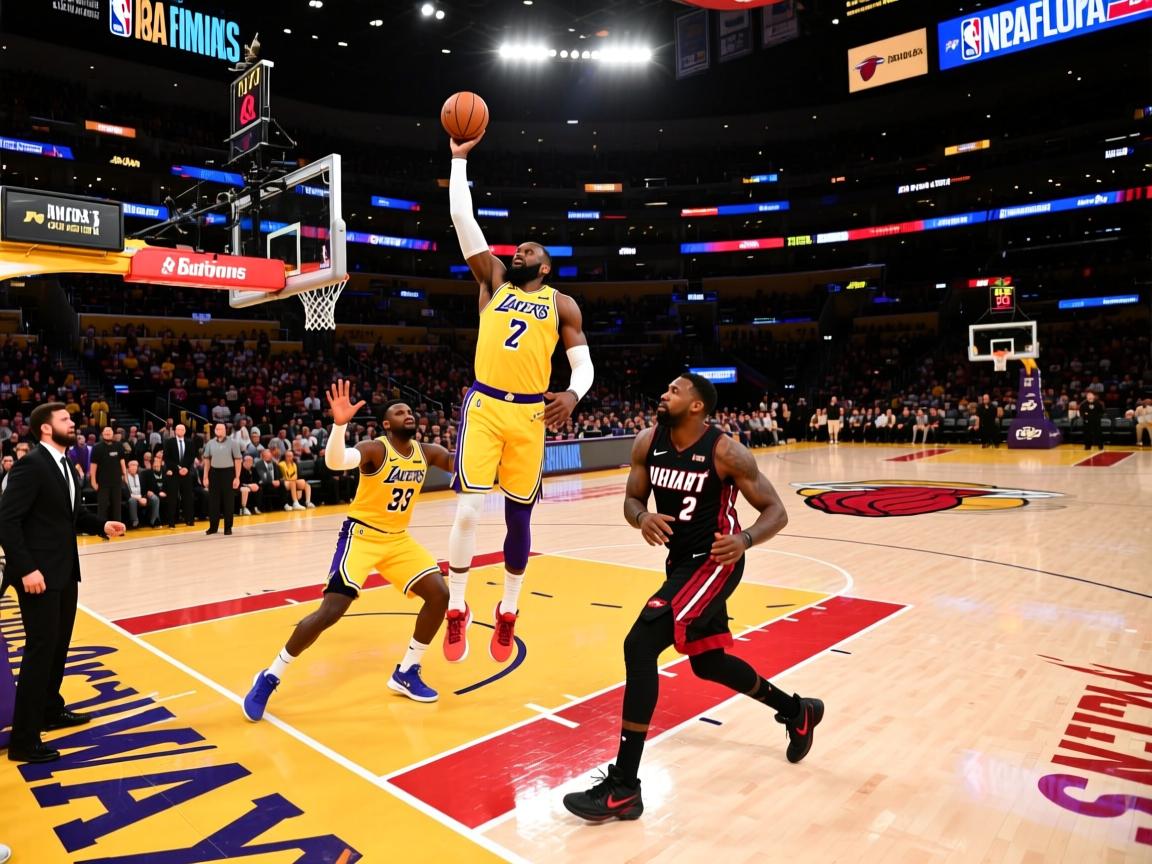 NBA总决赛揭幕，湖人击败热火取得首场胜利  第1张