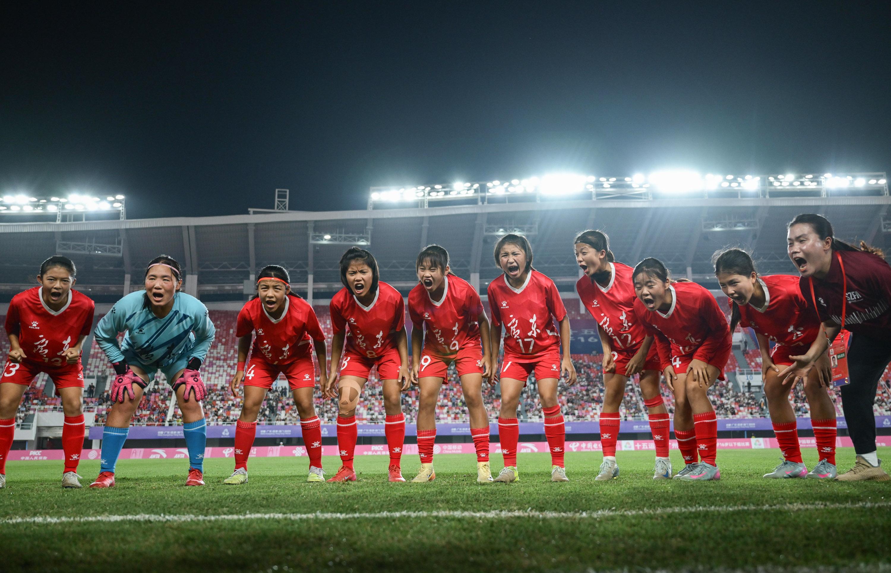 全运会女足U16决赛：上海1-0广东，白水灵扑点